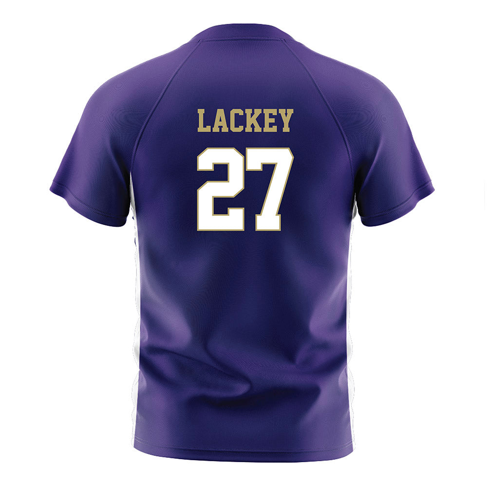 JMU - NCAA Women's Soccer : Ginny Lackey - Purple Soccer Jersey-1