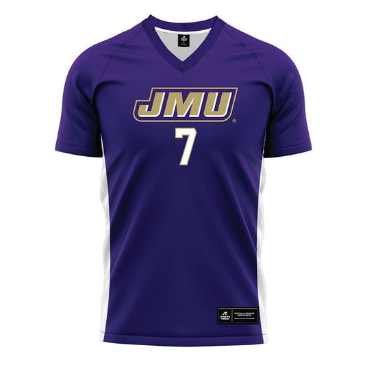 JMU - NCAA Women's Soccer : Gloria Luo - Purple Soccer Jersey-0
