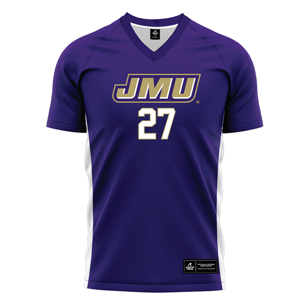 JMU - NCAA Women's Soccer : Ginny Lackey - Purple Soccer Jersey-0