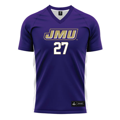 JMU - NCAA Women's Soccer : Ginny Lackey - Purple Soccer Jersey-0