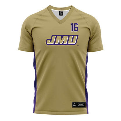 JMU - NCAA Women's Soccer : chloe nelson - Gold Soccer Jersey-0