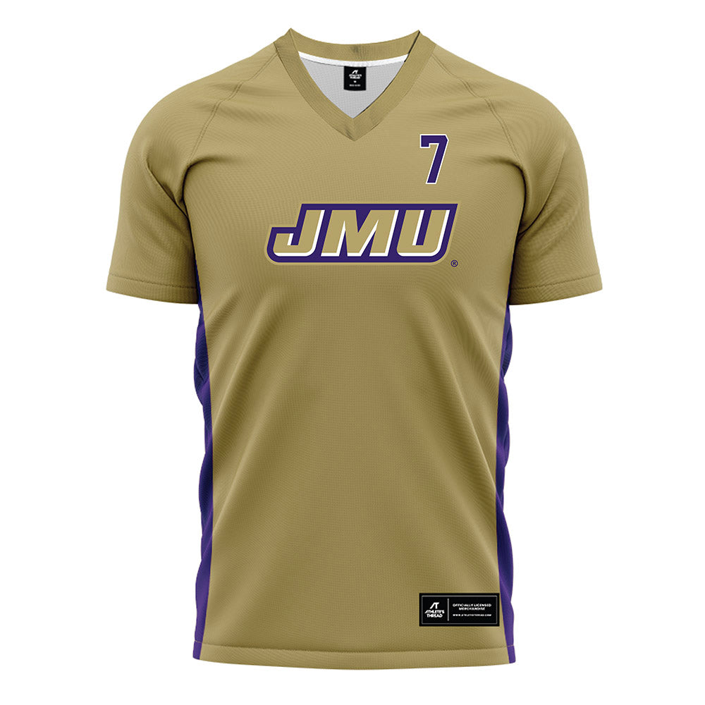 JMU - NCAA Women's Soccer : Gloria Luo - Gold Soccer Jersey-0