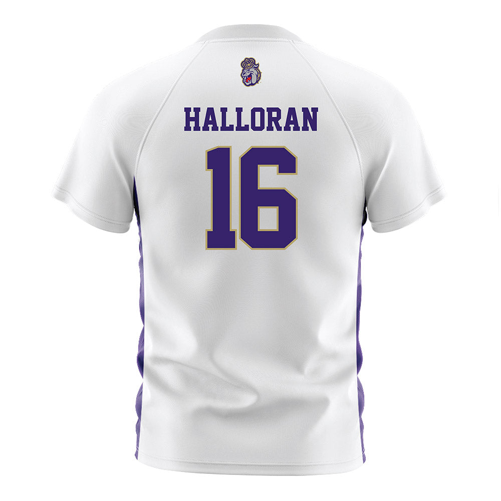 JMU - NCAA Men's Soccer : Smith Halloran - White Soccer Jersey-1
