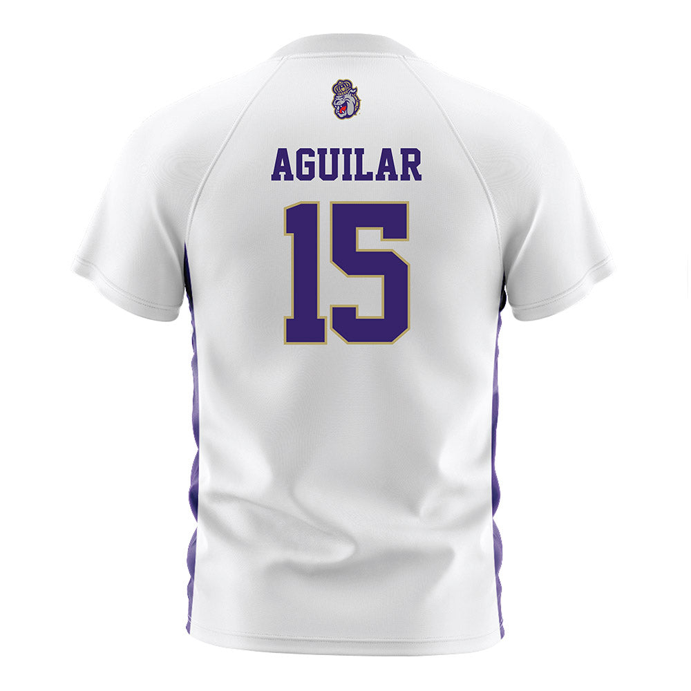 JMU - NCAA Men's Soccer : Jeffrey Aguilar - White Soccer Jersey-1