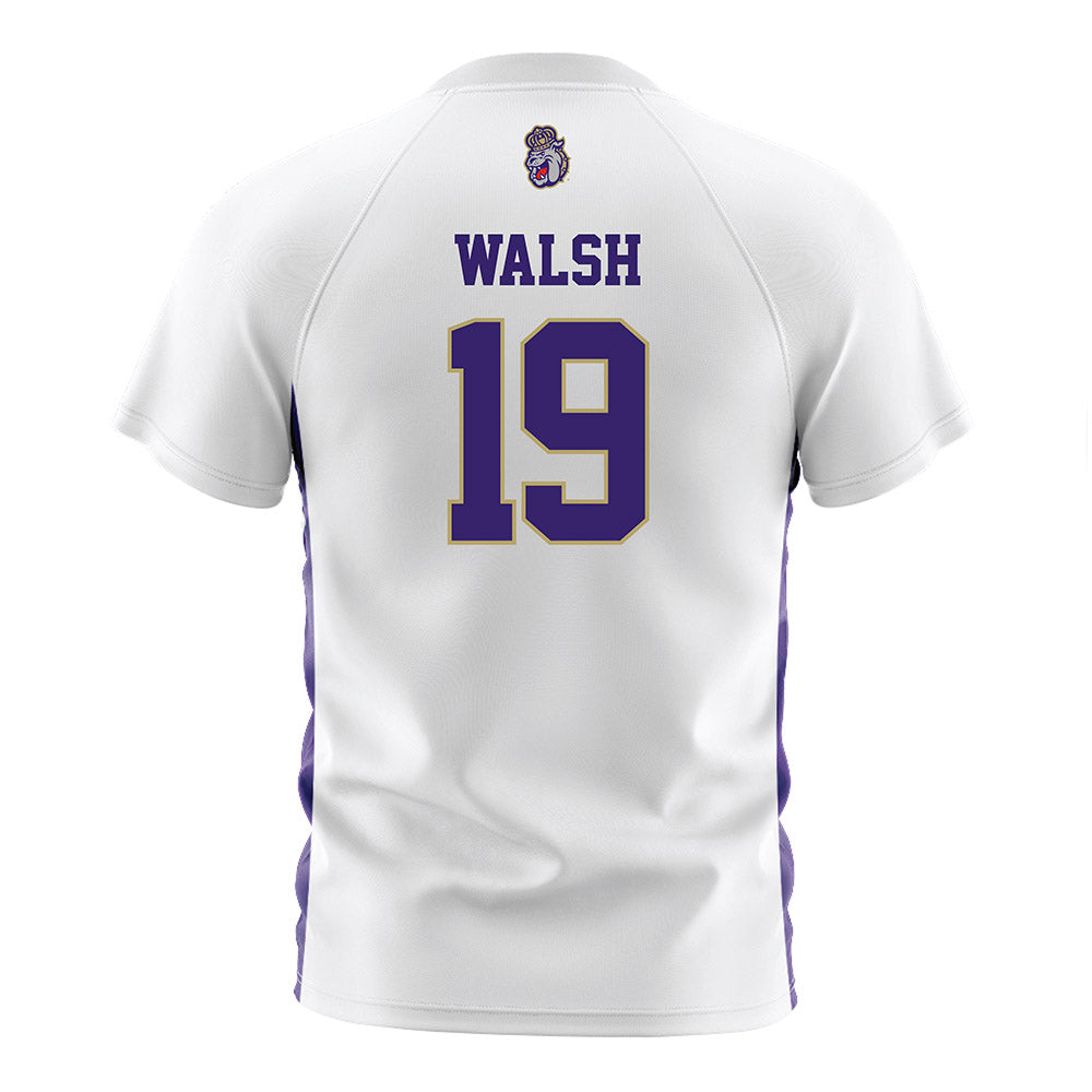 JMU - NCAA Men's Soccer : Ryan Walsh - White Soccer Jersey-1