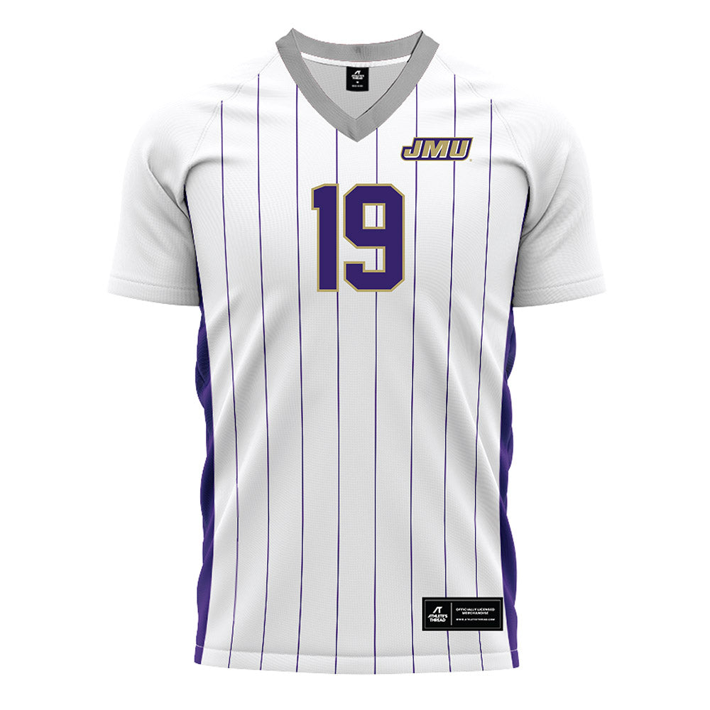 JMU - NCAA Men's Soccer : Ryan Walsh - White Soccer Jersey-0