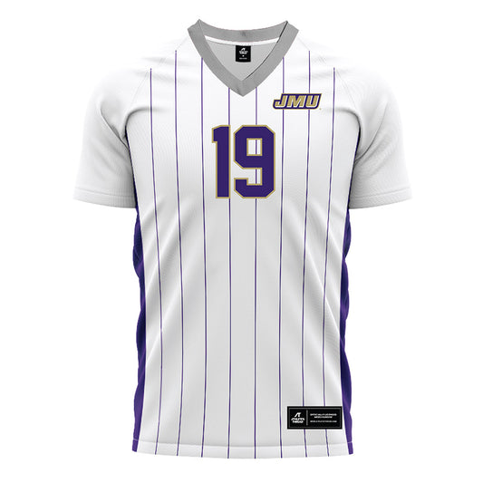JMU - NCAA Men's Soccer : Ryan Walsh - White Soccer Jersey-0