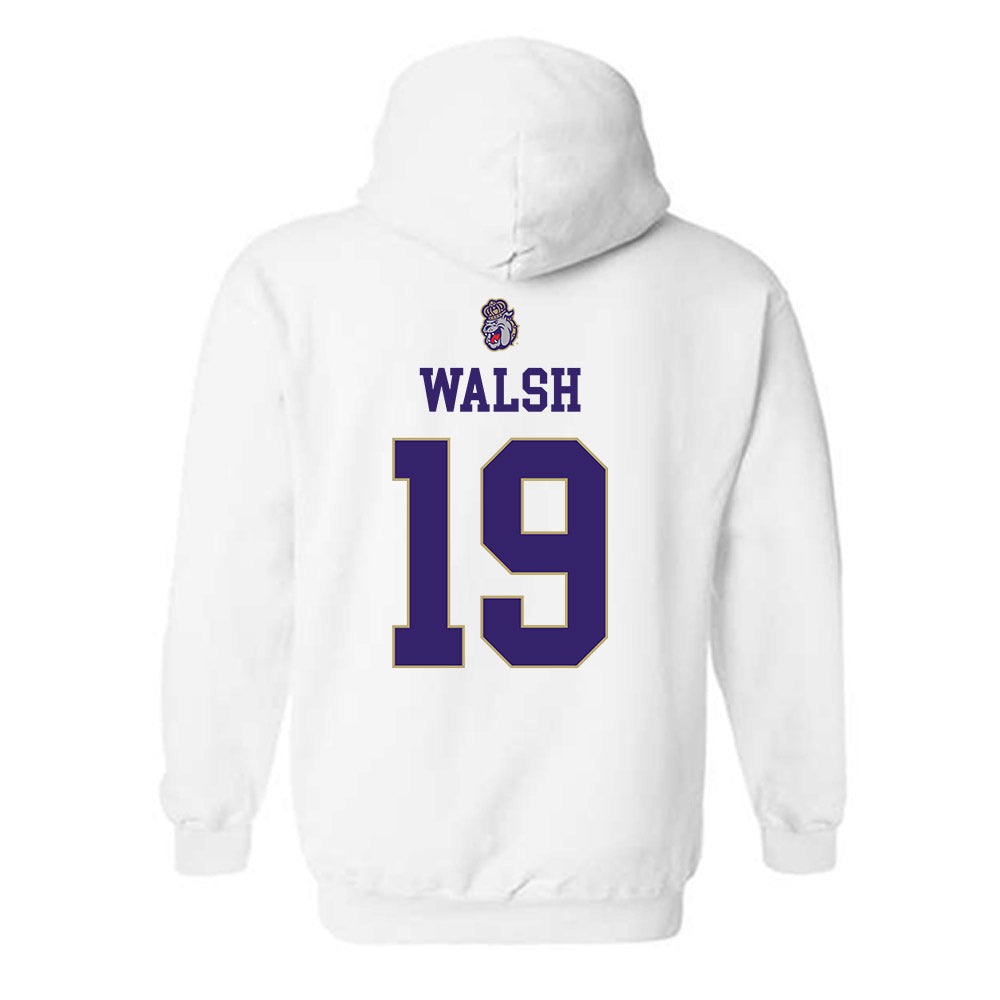 JMU - NCAA Men's Soccer : Ryan Walsh - Replica Shersey Hooded Sweatshirt-1
