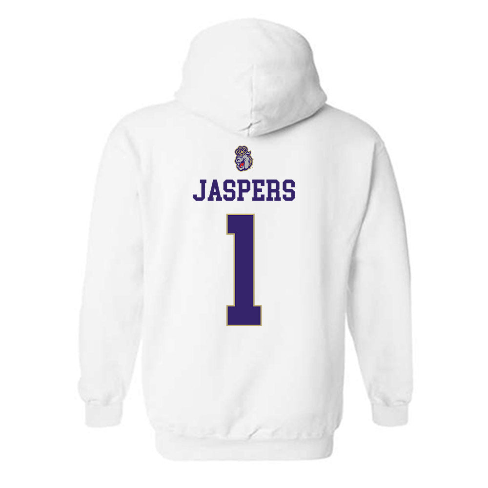 JMU - NCAA Men's Soccer : Erik Jaspers - Replica Shersey Hooded Sweatshirt-1