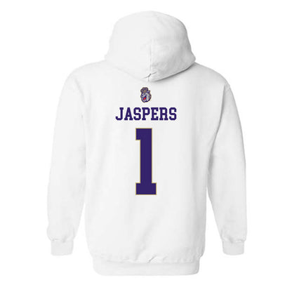 JMU - NCAA Men's Soccer : Erik Jaspers - Replica Shersey Hooded Sweatshirt-1