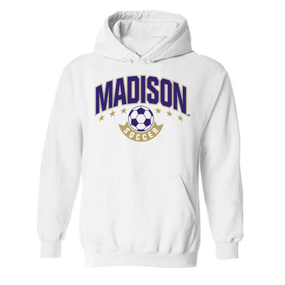 JMU - NCAA Men's Soccer : Ryan Walsh - Replica Shersey Hooded Sweatshirt-0