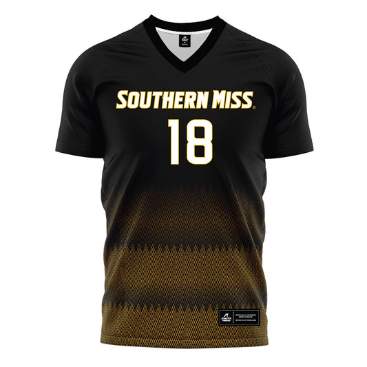 Southern Miss - NCAA Women's Soccer : Rhyleigh Marks - Black Soccer Jersey-0