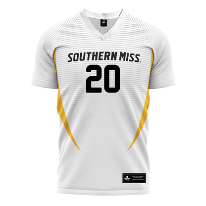 Southern Miss - NCAA Women's Soccer : Saliah Johnson - White Soccer Jersey-0