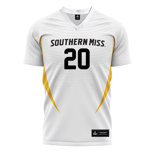 Southern Miss - NCAA Women's Soccer : Saliah Johnson - White Soccer Jersey-0