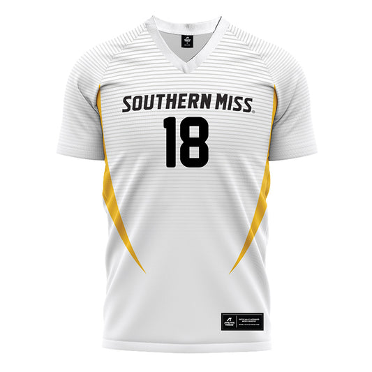 Southern Miss - NCAA Women's Soccer : Rhyleigh Marks - White Soccer Jersey-0