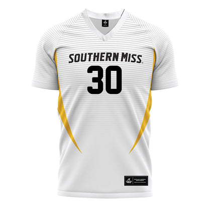 Southern Miss - NCAA Women's Soccer : Avery Aldrette - White Soccer Jersey-0