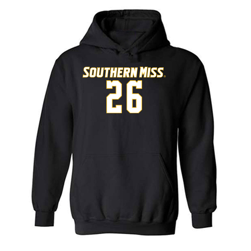 Southern Miss - NCAA Women's Soccer : Hellen Sanchez - Replica Shersey Hooded Sweatshirt-0