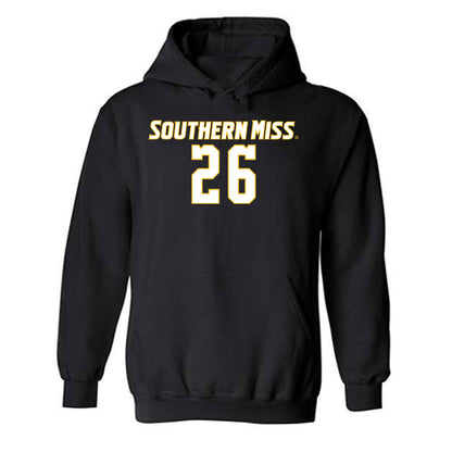 Southern Miss - NCAA Women's Soccer : Hellen Sanchez - Replica Shersey Hooded Sweatshirt-0