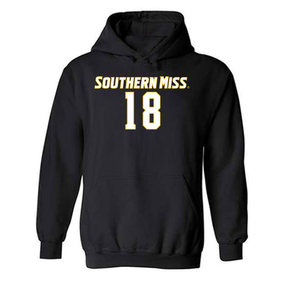 Southern Miss - NCAA Women's Soccer : Rhyleigh Marks - Replica Shersey Hooded Sweatshirt-0