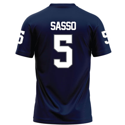 Monmouth - NCAA Football : Charlie Sasso - Blue Football Jersey-1