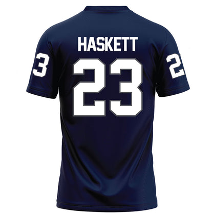 Monmouth - NCAA Football : Amir Haskett - Blue Football Jersey-1