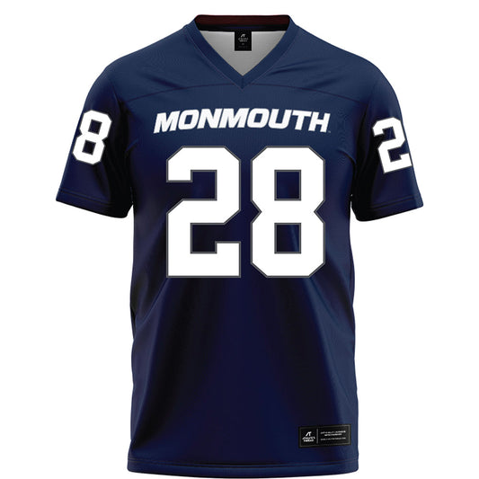 Monmouth - NCAA Football : Nazir Treadwell - Blue Football Jersey-0