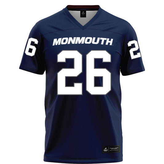 Monmouth - NCAA Football : Donovan Fey - Blue Football Jersey-0