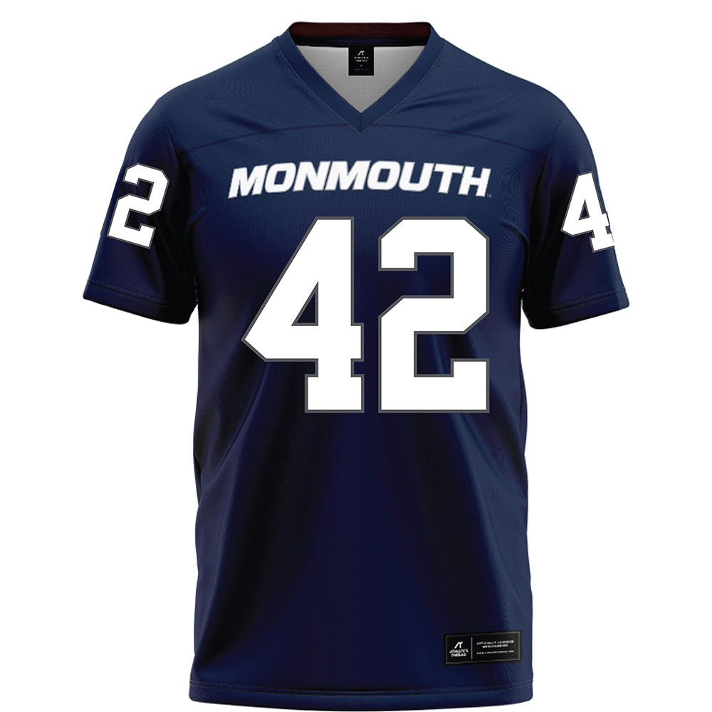 Monmouth - NCAA Football : Greg Randall - Blue Football Jersey-0