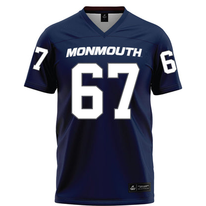 Monmouth - NCAA Football : Reutlinger Stephen - Blue Football Jersey-0