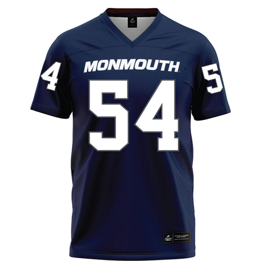 Monmouth - NCAA Football : Luke King - Blue Football Jersey-0
