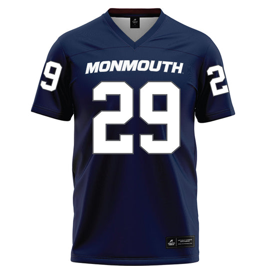Monmouth - NCAA Football : Elijah Jennings - Blue Football Jersey-0