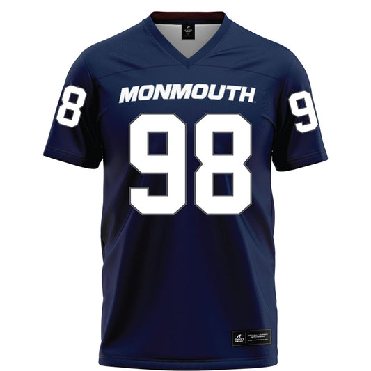 Monmouth - NCAA Football : Barnes Logan - Blue Football Jersey-0