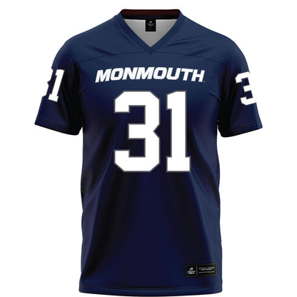 Monmouth - NCAA Football : Amori McNeil - Blue Football Jersey-0