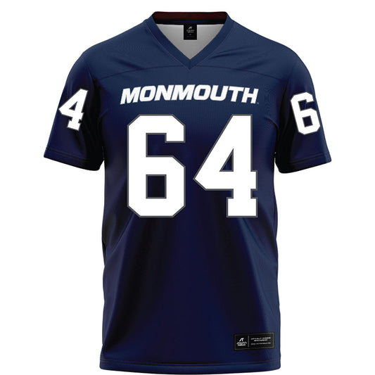 Monmouth - NCAA Football : James Rizzo - Blue Football Jersey-0