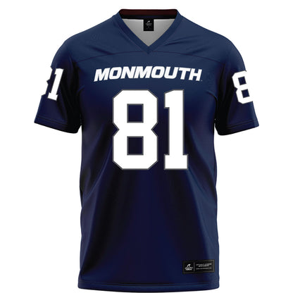 Monmouth - NCAA Football : Mike Schumacher - Blue Football Jersey-0