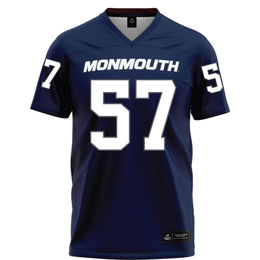 Monmouth - NCAA Football : Bryce Rooks - Blue Football Jersey-0
