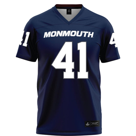Monmouth - NCAA Football : Isaiah Grier - Blue Football Jersey-0
