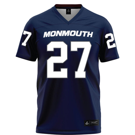Monmouth - NCAA Football : Spencer Kishbaugh - Blue Football Jersey-0