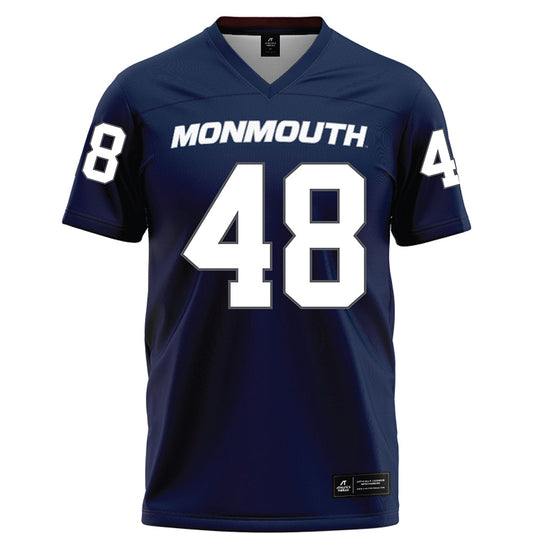 Monmouth - NCAA Football : Heath Reinhardt - Blue Football Jersey-0