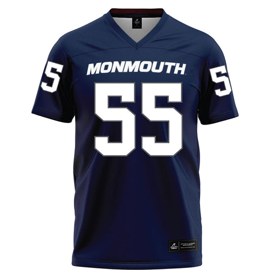 Monmouth - NCAA Football : Justin Hoeffler - Blue Football Jersey-0