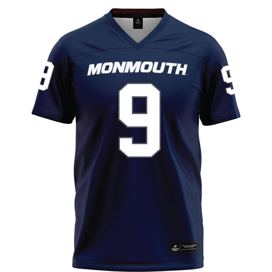 Monmouth - NCAA Football : Nicholas White - Blue Football Jersey-0
