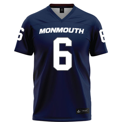 Monmouth - NCAA Football : Kenny Smith - Blue Football Jersey-0