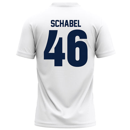 Monmouth - NCAA Football : Luke Schabel - White Football Jersey