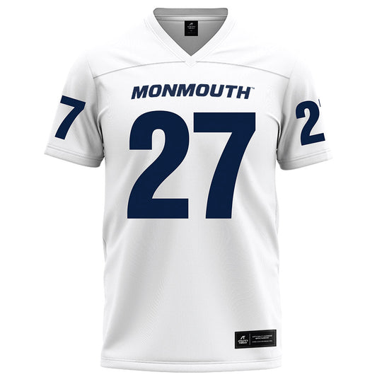 Monmouth - NCAA Football : Spencer Kishbaugh - White Football Jersey-0