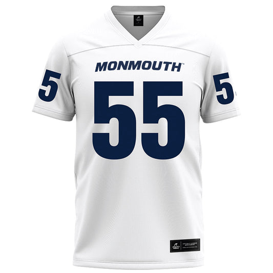 Monmouth - NCAA Football : Justin Hoeffler - White Football Jersey-0