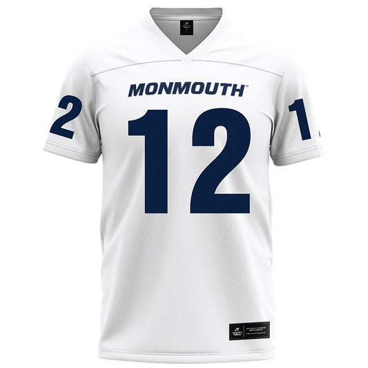 Monmouth - NCAA Football : Evan Budinger - White Football Jersey-0