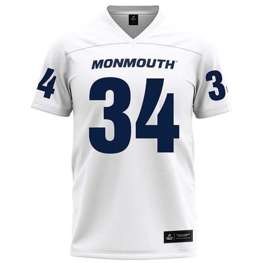 Monmouth - NCAA Football : Anthony brown - White Football Jersey-0