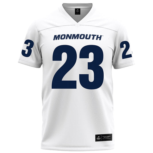 Monmouth - NCAA Football : Amir Haskett - White Football Jersey-0