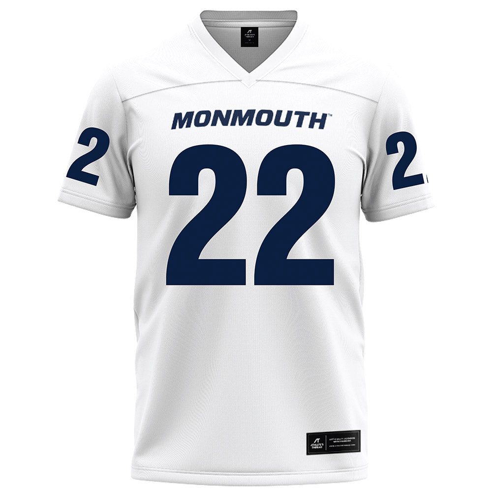 Monmouth - NCAA Football : Nazir Treadwell - White Football Jersey-0
