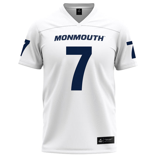 Monmouth - NCAA Football : Travon Neal - White Football Jersey-0